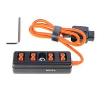 D Tap Male to 4 Female Adapter Cable Camera Power Supply Distributor with Anti Reverse Light for Safe Connection D Tap Splitter