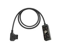 D Tap Male to 4 Port D-Tap Female Splitter Adapter Power Cable Compatible with ARRI RED Cameras, TILTA, Steadicam, IDX, V Mount Battery, with 1/4" Mounting Screw, 21“