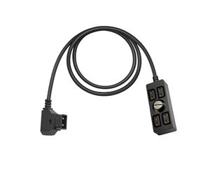 D Tap Male to 4 Port D-Tap Female Splitter Adapter Power Cable Compatible with ARRI RED Cameras, TILTA, Steadicam, IDX, V Mount Battery, with 1/4" Mounting Screw, 21“