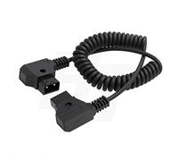 D-tap P-tap Male to Male Power Extension Coiled Cable for Anton Bauer V-mount Gold Mount Battery