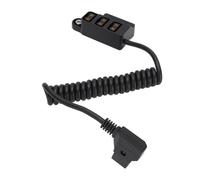 D Tap Splitter Cable, B Type 3 Port D Tap Splitter Hub Power Cable for V Mount Camera Battery, with LED Digital Display, Over Temp Over Current and Reverse Polarity Guard
