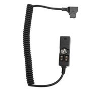 D Tap to 2 Port Power Cable, Male to Female Splitter for V - Mount Battery, 2.4A Type C PD Charging Port with LED Indicator, 1/4in Screw Mount, Retractable 0.5-2m Cable for Camera