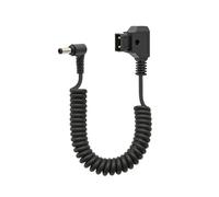 D-Tap to 5.5mm x 2.1mm DC Coiled 12V Right Angle Power Cable Compatible with Canon C70, Atomos Shogun/Ninja/Shinobi, SmallHD Indie 7, Blackmagic Video Assist, KiPRO, V-Mount & Gold Mount Batteries，59"