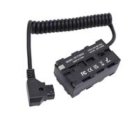 D Tap to Double Sided NP F550/750/970 Dummy Battery Power Adapter, DC Coupler Accessory with LED Display, for Monitor and Wireless Video