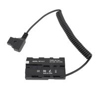 D Tap to NP F550 Dummy Battery, Fully Decoded NP F550 Dummy Battery Adapter, High Conversion Efficiency Power Supply with 37-100cm Spring Cable for Camera Monitor Fill Light