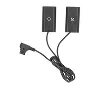 D Tap to NP F970 F570 F550 Dummy Battery, 2 in 1 DC Coupler for LED Light Digital Camera, Replacement for Ninja V Monitor, Dual F550 Outputs with 7.4V 3A Power Supply, 1.2m