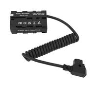 D Tap to NP F970 F570 F550 Dummy Battery, DC Coupler Power Adapter for Digital Camera LED Light Monitor, Double Sided Coiled Cable with Type C Output, Compatible with NP F Ser