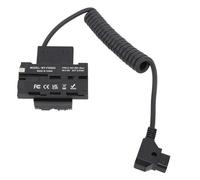 D - Tap to NP - F970 F750 F550 Dummy Battery, Wireless DC Coupler Power Adapter with Triple Output for Cameras Monitors LED Lights, Coiled Cable Compatible with Sony NP -