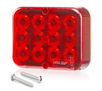 D-TECH 1 PC Auxiliary LED rear fog lights for trailer, waterproof 12v led trailer fog lights, led fog light for trailer light board, caravan, with cable and screws, ECE approval, IP67