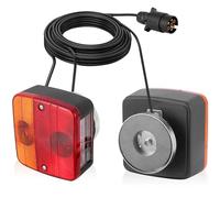 D-TECH 12V Magnetic Trailer Lights, Trailer Rear Lights Magnetic Tail Lights With 7pin Plug And 7.5m Cable, Trailer Wiring Light Kit For Caravan Rv Van Lorry