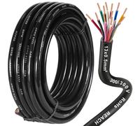 D-TECH 13 Pin Trailer Cable 10M, Trailer Lighting Cable 13 Core,Vehicle Cable For Trailer Caravan, 13 Core Cable For Trailer Plug Socket, 80V 24V 12V 13 Pin Automotive Cable 13x0,5 mm²