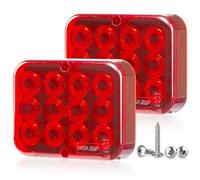 D-TECH 2 PCS LED Rear Fog Lights - 12V, Waterproof, E11 Approved, IP67 Rated for Trailers, Trucks, Caravans