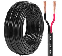 D-TECH 2 Pin Trailer Cable 10 M, Trailer lighting cable 2 core,Vehicle 2 Core Round Cable for trailer caravan, 80V 24V 12V 2 Pin Round Cable 0,75mm²