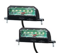 D-TECH 2 x LED Trailer License Plate Lights Rear, 12V 24V Dual voltage LED Number Plate Lights for Trailer Boat Caravan Truck Tractor Lorry, ECE Approval, IP67 Waterproof