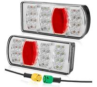 D-TECH 7-Function LED Trailer Lights Rear 12V 24V 5-Pin Bayonet Connector For Trailer Light Board Caravan Bike Carrier
