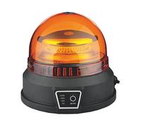 D-TECH LED Rechargeable Magnetic Rotating Beacon Light With Remote Control - Amber Strobe Warning Emergency Traffic Signal