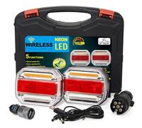 D-TECH LED Wireless Trailer Lights Magnetic 12V 24V,Rechargeable Wireless LED Trailer Lights kit,Dynamic Indicator Rear Light Cable Free Tail Lights For Trailer Truck Tractor Agricultural Machinery