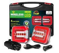 D-TECH Magnetic Wireless LED Rear Trailer Light Kit Waterproof Cordless Taillight,Rechargeable Rear Light For Trailer,Truck, ECE Approval,LED Wireless Trailer Tail Lights Magnetic 12V 24V