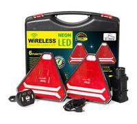 D-TECH Triangular Wireless Trailer Rear Lights, Cable free LED Magnetic wireless tail lights for Trailer Truck Tractor, ECE R10 EMC Approval, Rechargeable Trailer Lights With Dynamic Indicator Light