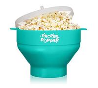 D. The Original Proper Popper Microwave Popcorn Popper, Silicone Popcorn Maker, Collapsible Bowl BPA Free & Dishwasher Safe - (Aqua)