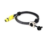 D-Type 5Pin XLR Male Panel Mount to Female Connector Pass Through Shie-ed Cable, Thru Converter for Microphone(Yellow,2.98M)