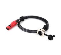 D-Type 5Pin XLR Male Panel Mount to Female Connector Pass Through Shie-ed Cable, Thru Converter for Microphone(Rosso,2.98M)