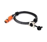 D-Type 5Pin XLR Male Panel Mount to Female Connector Pass Through Shie-ed Cable, Thru Converter for Microphone(Orange,2.98M)