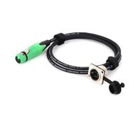 D-Type 5Pin XLR Male Panel Mount to Female Connector Pass Through Shie-ed Cable, Thru Converter for Microphone(Green,2.98M)