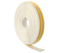 D-Type EPDM Foam Weather Seal Strip for Doors and, 5 Meters Noise Insulation Draught Excluder Tape with Windproof and Dust Protection for Sliding Casement(White)