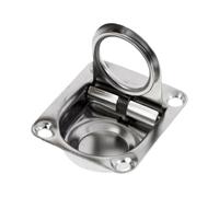 D-Type Mooring Rings, Traction Ring for Nautical Use, 2 Pieces in High Strength Stainless Steel for Dock Yacht Boat Outdoor