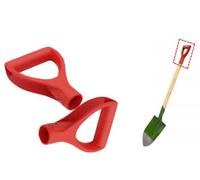 D-Type Shovel Handle Replacement-Compatible with Most Gardening and Agricultural Tools-for Digging, Harrowing, and Snow Shoveling (Red)