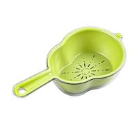 d-ual Layer Draining Basket with Handle - 2-in-1 Fruit and Vegetable Washer | PET, b-pa-Free, Reusable Colander, for Berries a-nd Tomatoes, Kitchen and Outdoor Camping, Healthy Clean Eating Helper