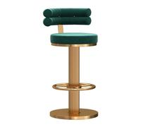d Velvet Bar Stool with Back & Footrest 360° Swivel Kitchen Counter Chair Height Modern Round Design for Island & Home Bar Use