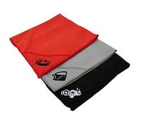 D&W The Motion Corporation 325363 Set of 3 Microfibre Cloths, Red, Grey, Black, Each 40 x 30 cm