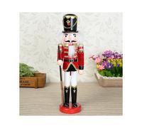 (D) Wooden Nutcracker Doll Soldier Vintage Handcraft Decoration Christmas Gifts