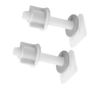 D.X&PZLS 4 PCS Professional Toilet Seat Bolts and Screws - Cover Hinge Bolt Plastic Fixings for Seat Repair, White