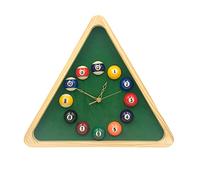 D. Yuanhe 13 Inch Billiard Quartz Clock with Solid Wood Frame Creative Wall Clock for Living Room,Bedroom