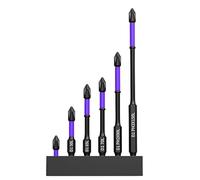 D1 Anti-Slip and Shock-Proof 6Pcs Phillips Screwdriver Bits Set with Strong Magnetic Impact Screwdriver Set