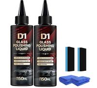D1 Glass Polishing Liquid,glass Scratch Remover,Auto Glass Scratch Care Polishing Fluid,Car Oil Film Remover, Car Scratch Repair Wax, Deep Scratch Remover for Cars (2PCS)