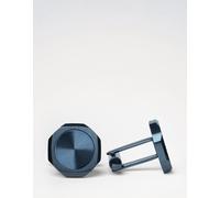 D1 MILANO Chrome-Plated Steel Cufflinks with Rounded Shape and Engraved Logo - Size: OS - male