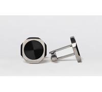 D1 MILANO Two-Tone Steel Cufflinks with Rounded Shape and Engraved Logo - Size: OS - male