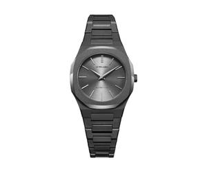 D1 Milano Utbl32 Women's Stainless Steel Analogue Watch with Grey Dial Black Strap Dark Grey Classic Dark Grey Classic Dark Grey Classic Classic Watch, dark grey, Classic