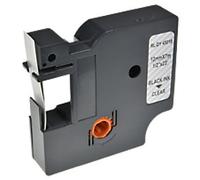 D1 S0720500 / 45010 Compatible Dymo Label Tape Self Adhesive Black Print on Clear 12 mm x 7m
