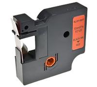 D1 S0720570 / 45017 Compatible Dymo Label Tape Self Adhesive Black Print on Red 12 mm x 7m