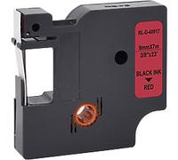 D1 S0720720 / 40917 Compatible Dymo Label Tape Self Adhesive Black Print on Red 9 mm x 7m