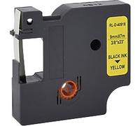 D1 S0720730 / 40918 Compatible Dymo Label Tape Self Adhesive Black Print on Yellow 9 mm x 7m