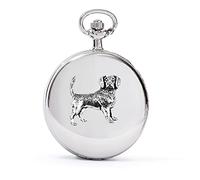 D11 Beagle polished silver case mens GIFT quartz pocket watch fob made in sheffield