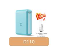 (D110-Blue-Standard) Niimbot D110 Mini Portable Thermal Printer Smart Pocket Self-adhesive Label Printer Bluetooth Price Label Sticker Maker For Home