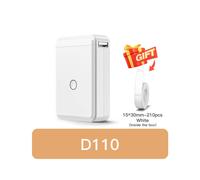 (D110-White-Standard) Niimbot D110 Mini Portable Thermal Printer Smart Pocket Self-adhesive Label Printer Bluetooth Price Label Sticker Maker For Home