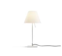 D13 Costanzina LED table lamp complete version aluminium boy and white lampshade Luceplan